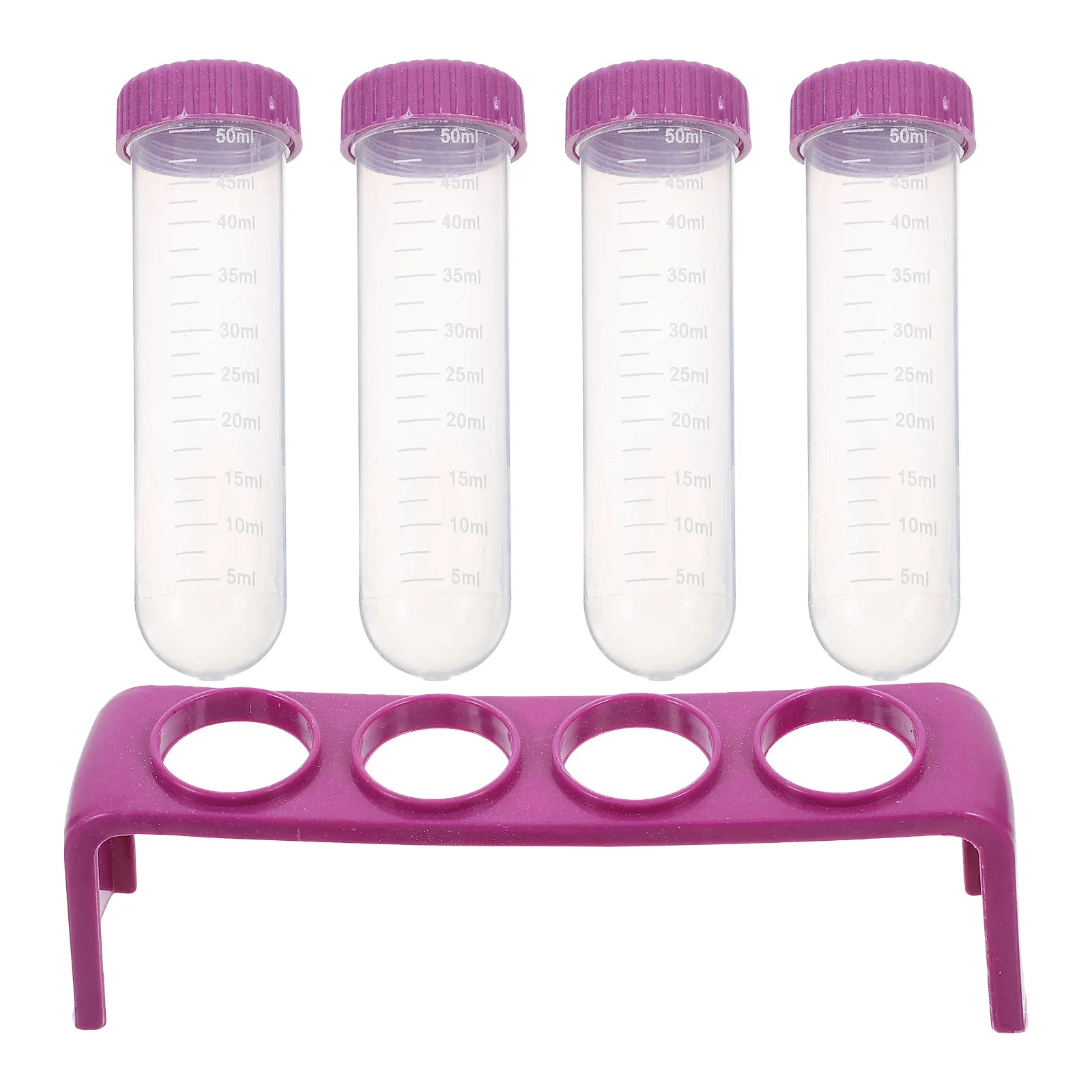 

Four Hole Test Tube Stand Round Storage Rack Transparent Laboratory Racks Sampling Holders Tubes Scientific