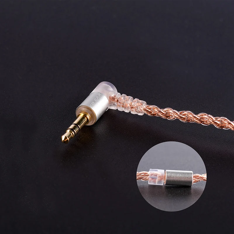 KBEAR 4 Core Copper Upgrade Wired Earphone Cable 2PIN/QDC/MMCX/TFZ Earbuds Connector for KBEAR KZ ZSN PRO Headphone HIFI Headset