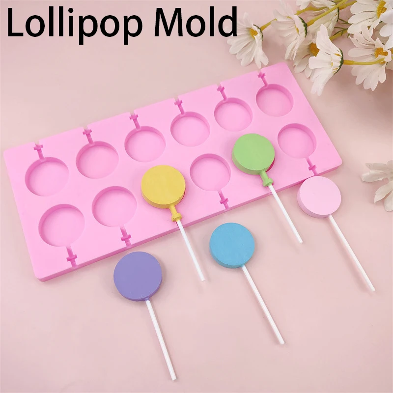 

12 Round Lollipop Molds Silicone Chocolate Molds DIY Molds Without Sticks