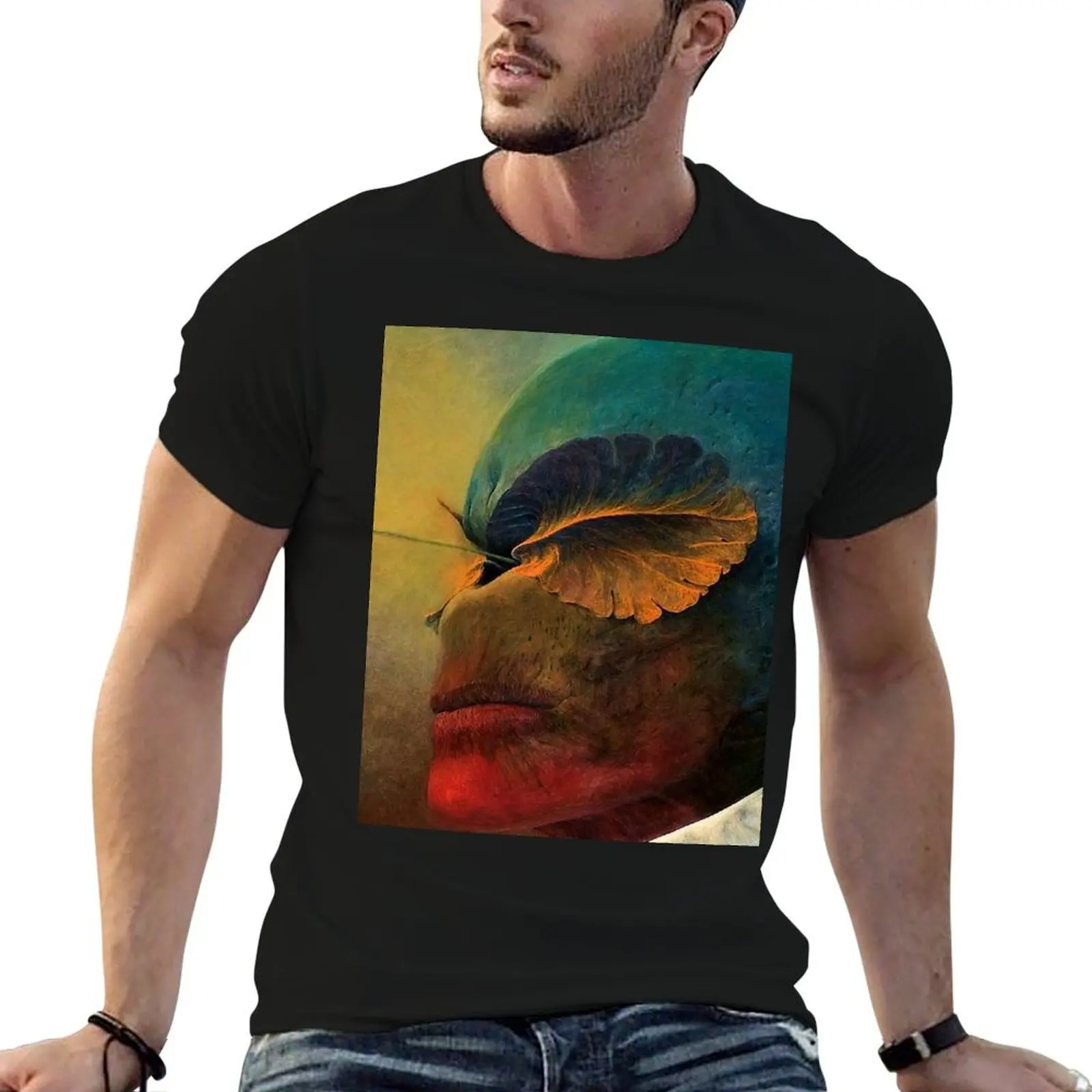 

Untitled (Strange Alien) by Zdzislaw Beksinski T-Shirt t shirts with prints t shirts for man graphic vintage T-Shirt