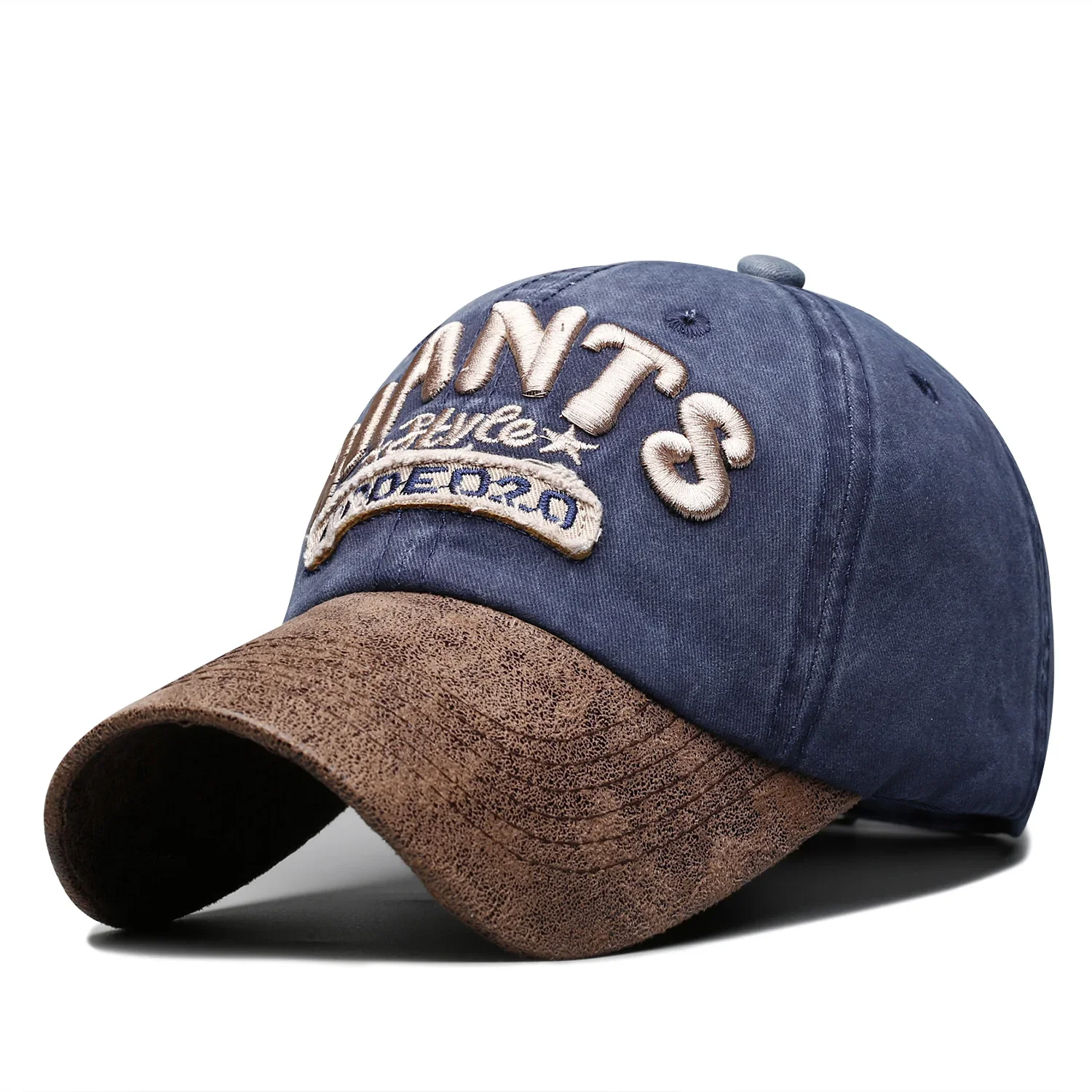 Новый дизайн, всесезонные джинсовые бейсболки для мужчин и женщин, потертые солнцезащитные кепки с изогнутыми полями и буквами, модные уличные кепки-котелки