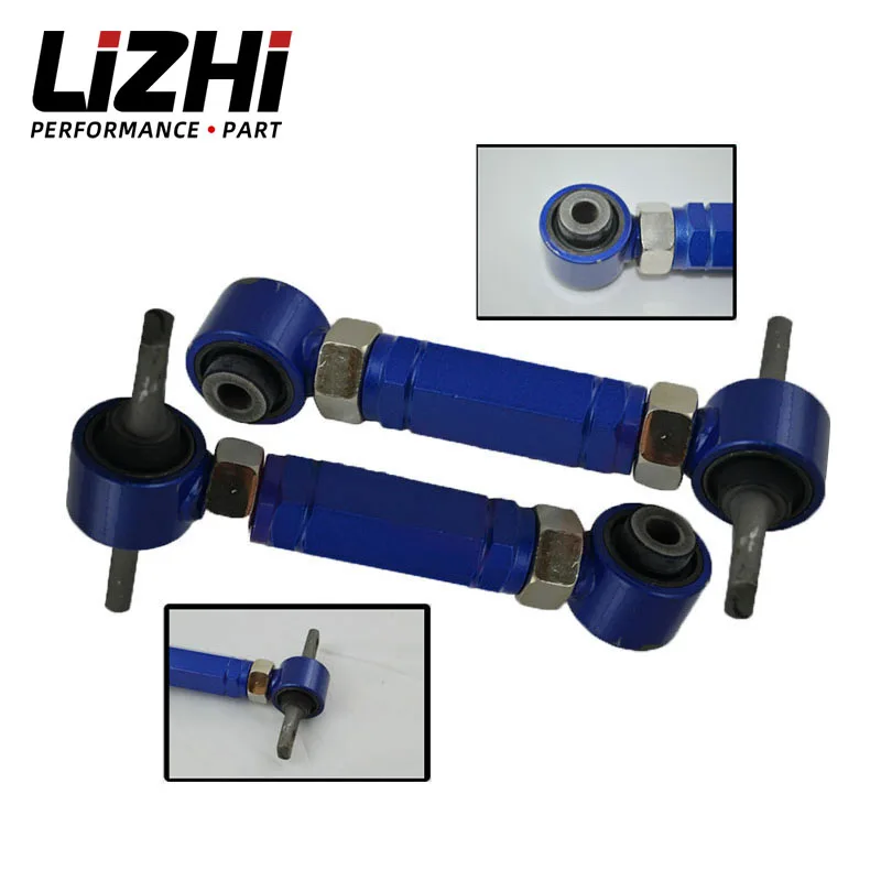 LIZHI RACING - REAR ADJ.C ARM FOR HONDA CIVIC 92-00 INTEGRA EG REAR REGULABLE CAMBER ARMS KIT LZ9802