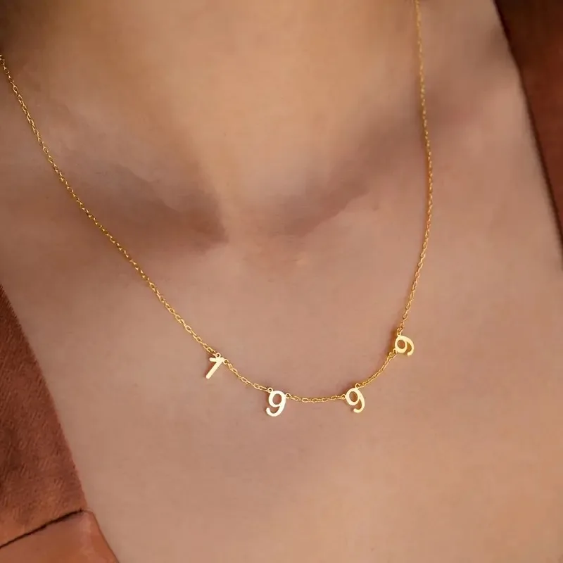 

Custom Year Number Necklaces for Women Personalized Angel Lucky Number Pendant Necklace Jewelry Accessories Birthday Gifts