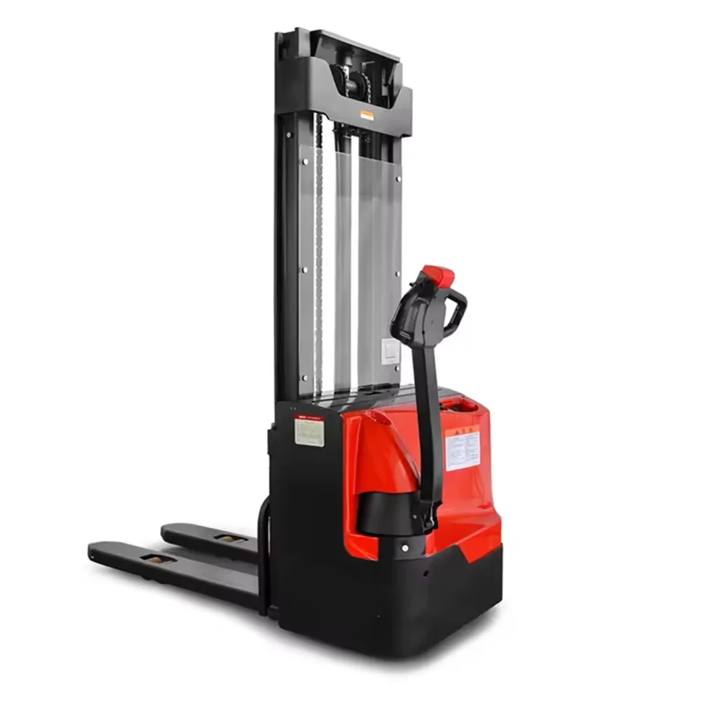 2ton Fully Electric Stacking Truck 3000mm 3m Lifting 2000kg Electric Forklift Pallet Stacker