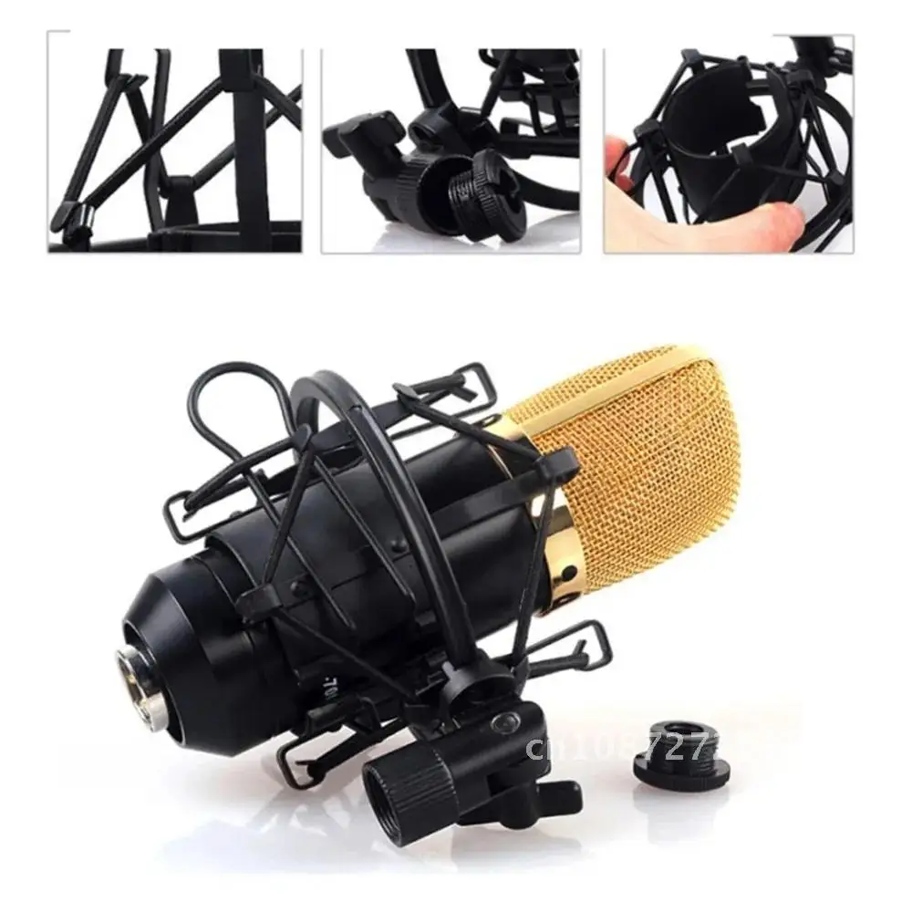 

Professional Black Universal 3KG Bearable Load Mic Microphone Shock Mount Clip Holder Stand Radio Studio Sound Recording Bracket