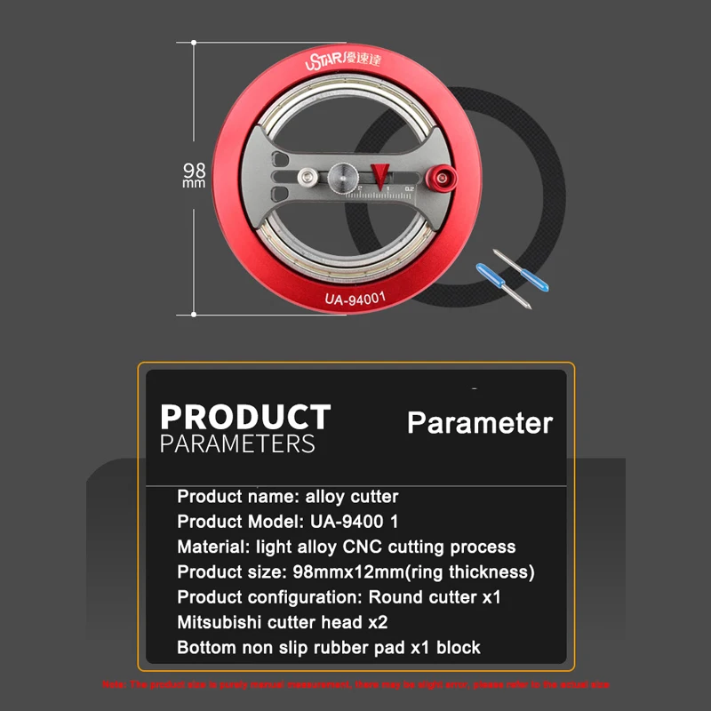 UA-94001 Circular Cutter CNC Alloy Cutting Delimiting Machine Round Paper Cutter Adjustable Direction DIY Hand Tools For Plywood