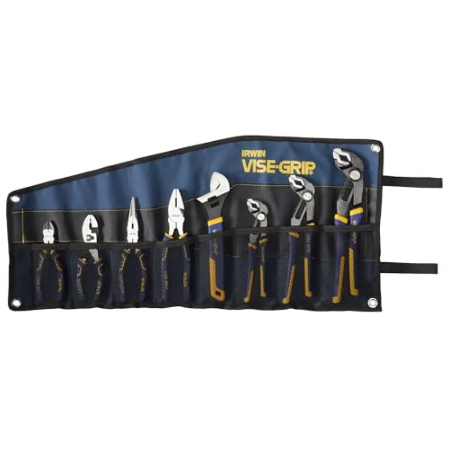 

Tools VISE-GRIP GrooveLock Pliers Set 8 Piece Heavy Duty Steel Black Precision Grip with Locking Mechanism for Industrial and A