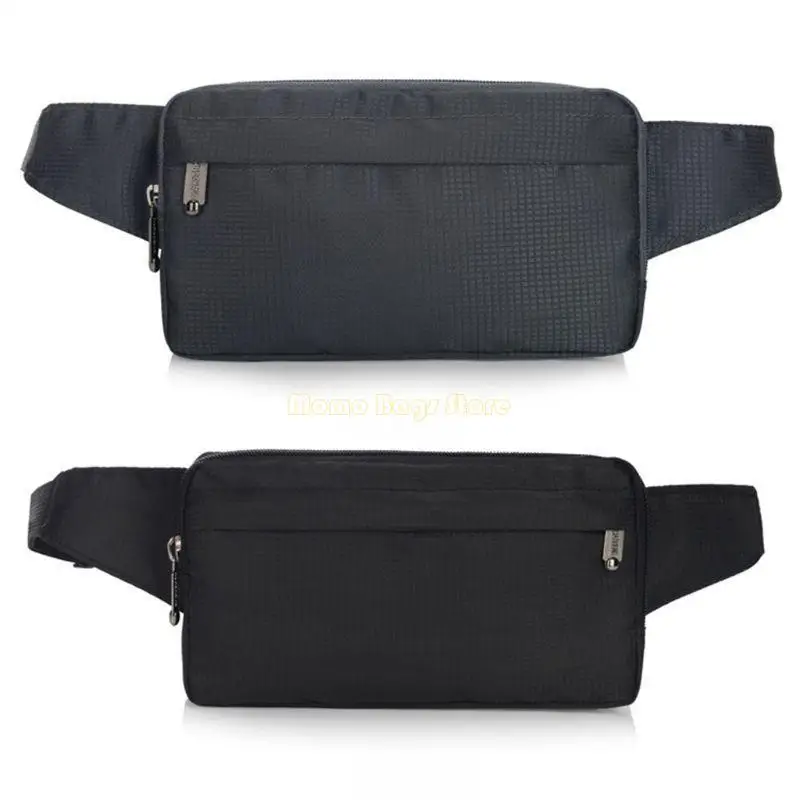 

X90D Men Nylon Belt Bum Waist Phone Fanny Pack Crossbody Shoulder Sport Zip Bag