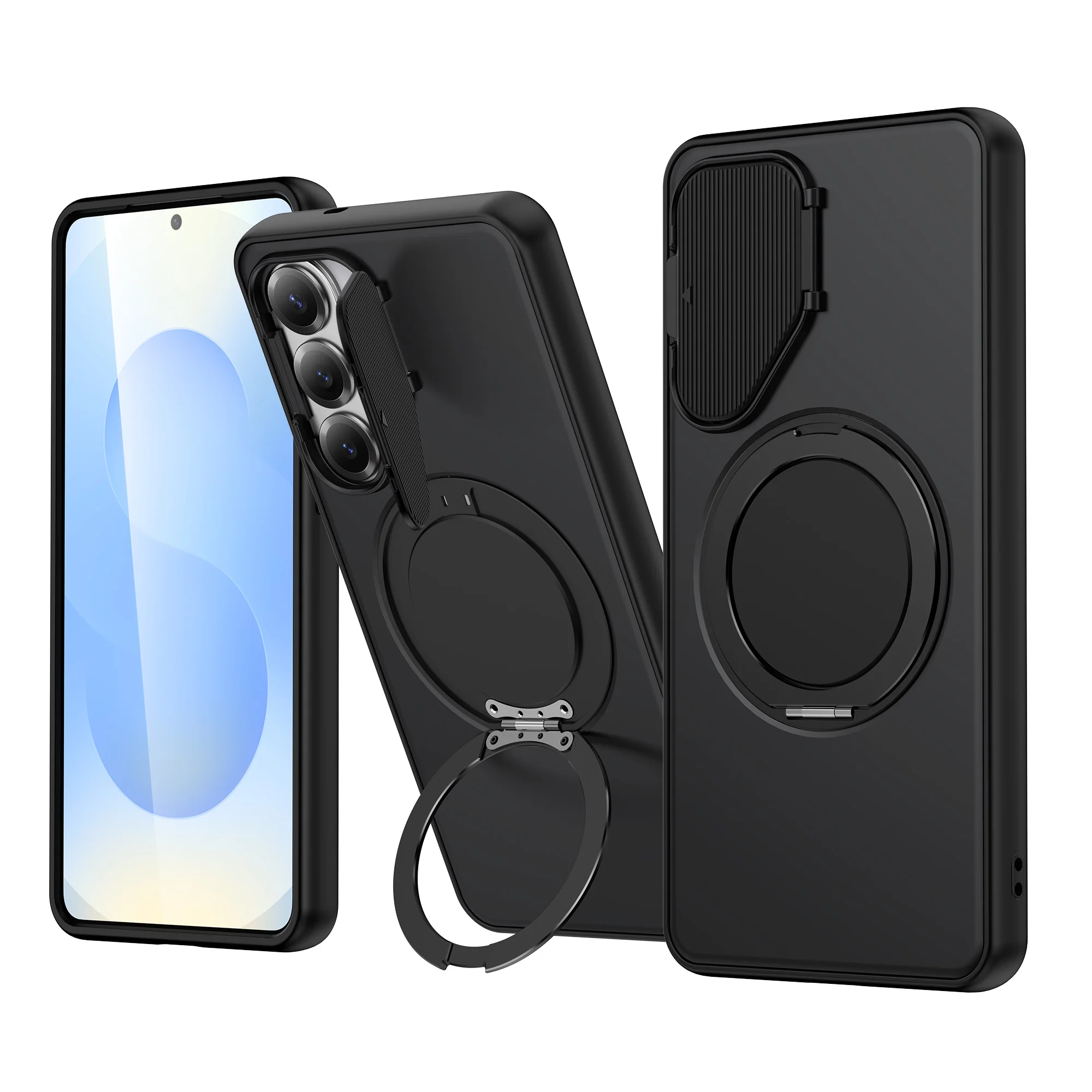 Kameraobjektivdeckel 360 °   Magnetische Halterung Handyhülle für Samsung Galaxy S26 S25 Ultra S24 Plus A57 A37 A17 A56 A36 Stoßfeste Schutzhülle