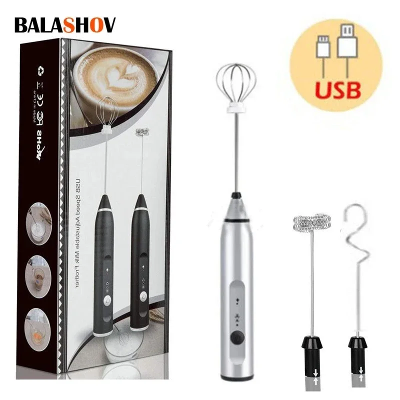 

Wireless Milk Frothers Handheld Blender With USB Electrical Mini Coffee Maker Whisk Mixer Coffee Cappuccino Cream