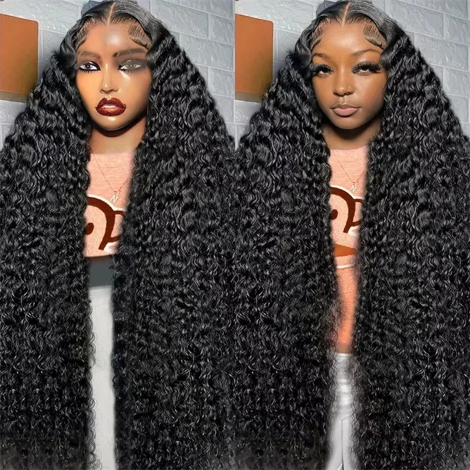 

13x6 HD Lace Frontal Wig Human Hair 200% Curly Wigs For Women 13x4 Pre Plucked Wet And Wavy 30 36Inch Water Wave Lace Front Wigs