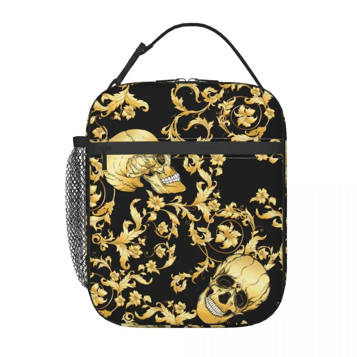 Baroque Frolar With SKull Thermal Insulated Lunch Bag European Victorian Art Portable Lunch Container Multifunction Food Box