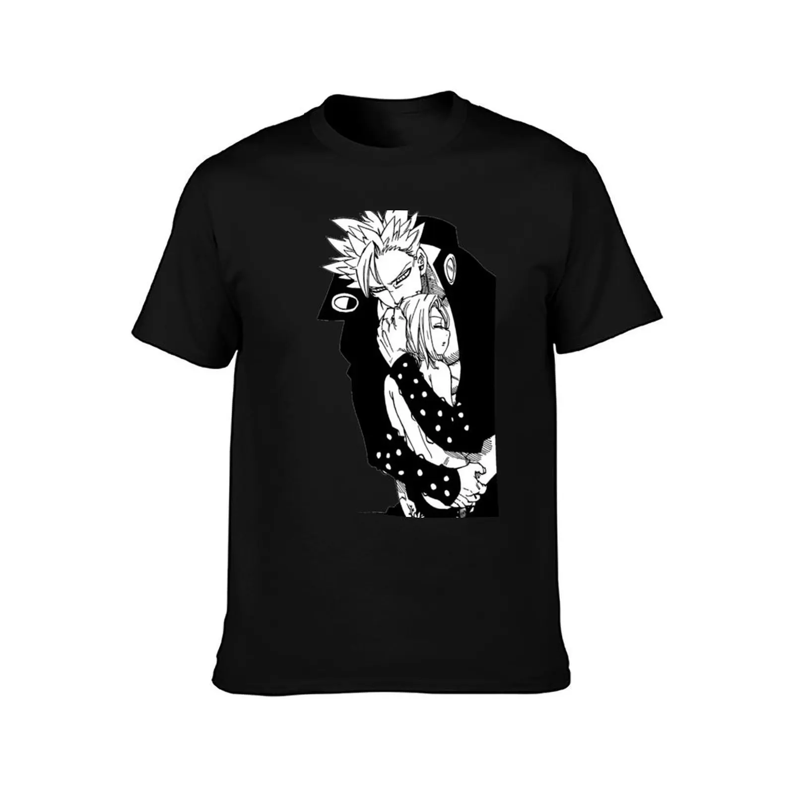 Ban and Elaine Design T-Shirt, Summer Casual Cotton Tee, Oversized Streetwear Tops, Vintage Graphic Print, Unisex Men Women