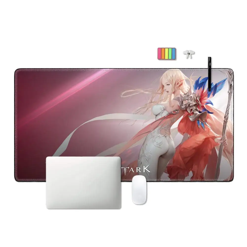 Lost Ark Mousepad Girl Keyboards Mat Rubber Gaming Mousepad Xxl Big Desk Mat Size for large Edge Locking Game Keyboard Pad 80x30