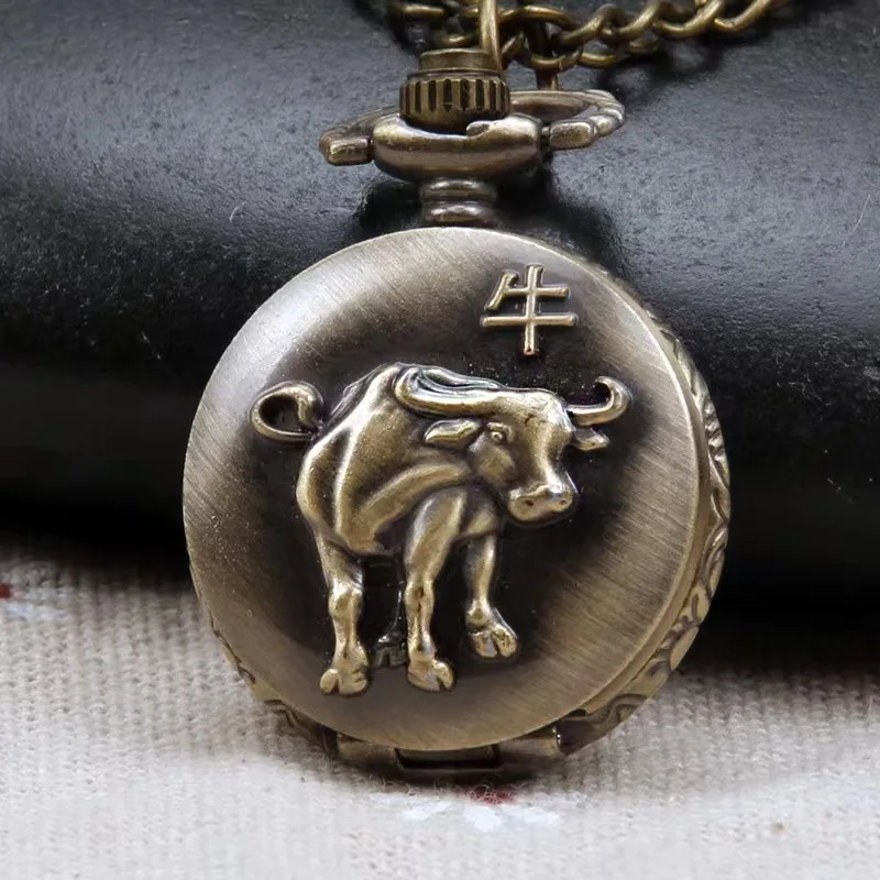 Popular Watch Retro Pocket Watch Decoration Pendant Watch Necklace Watch 12Zodiac Pocket Watch Zodiac Pocket Watch