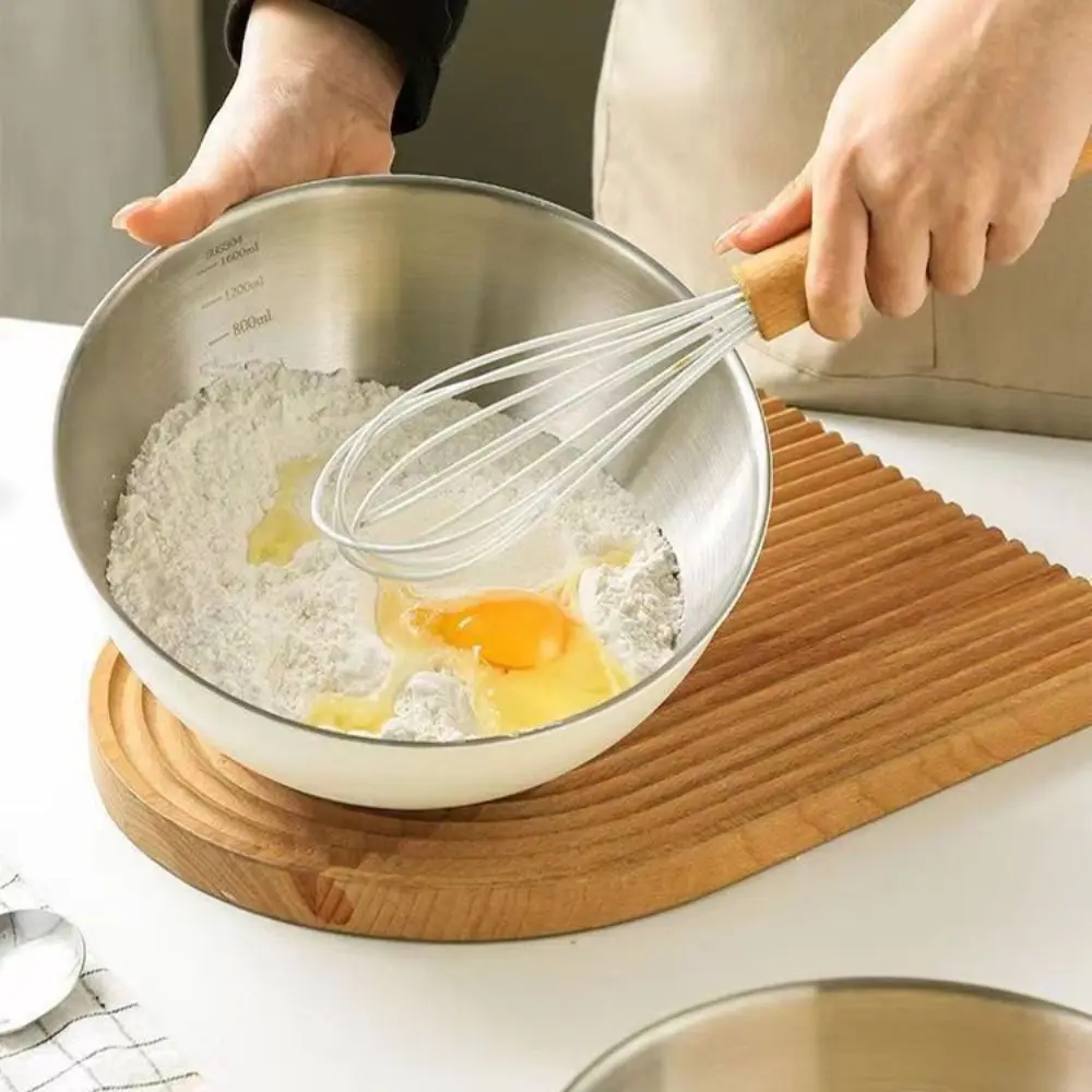 Stainless Steel Salad Mixing Bowl Korean with Scale Vegetable Storage Bowls Yellow/white Large Capacity Egg Beating Bowl Ramen