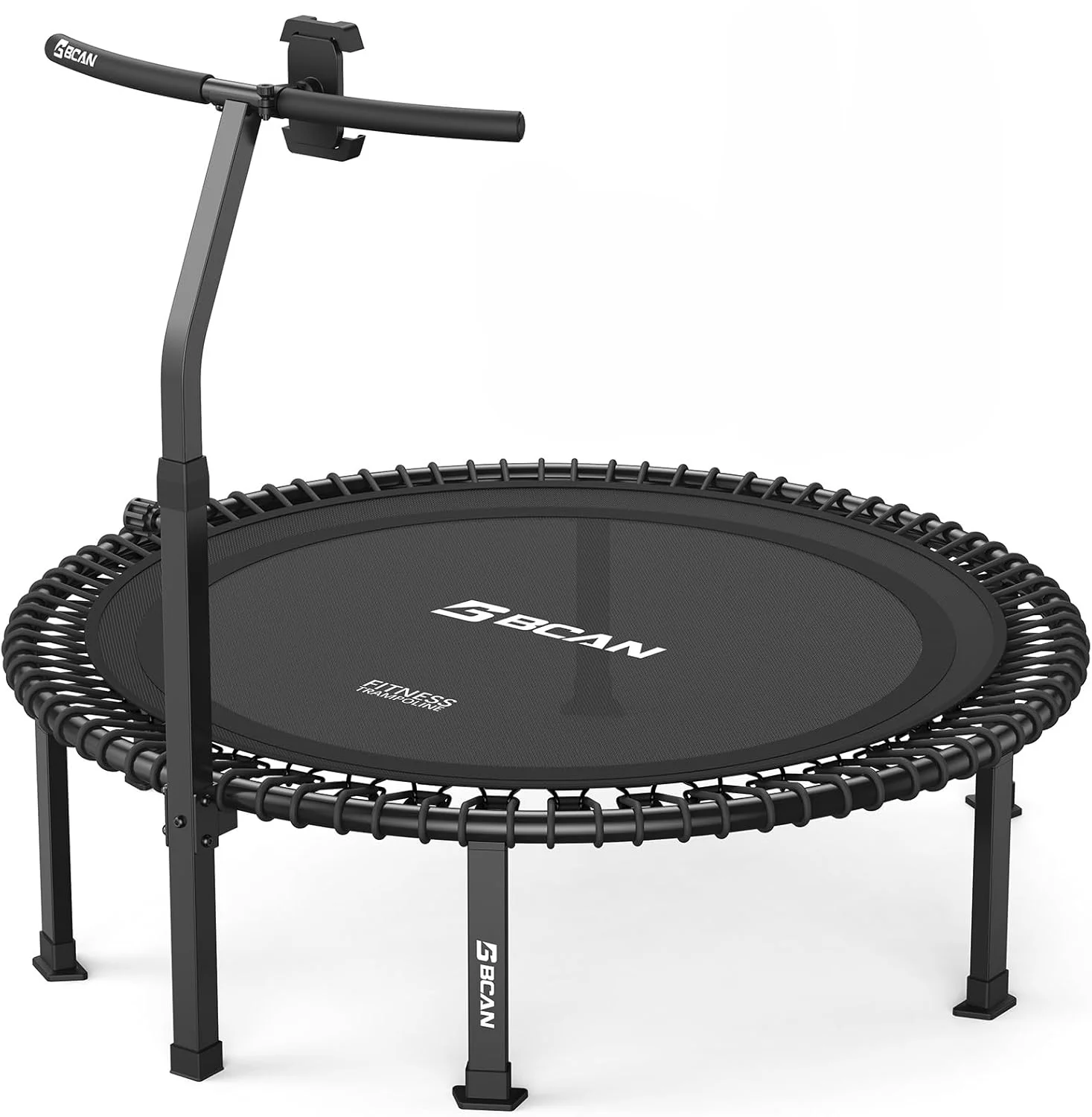

Adult Bungee Rebounder Trampoline 48 Inch 550LB Heavy Duty Capacity, Quiet Soft Land Pro with Adjustable Bungees, One-Piece