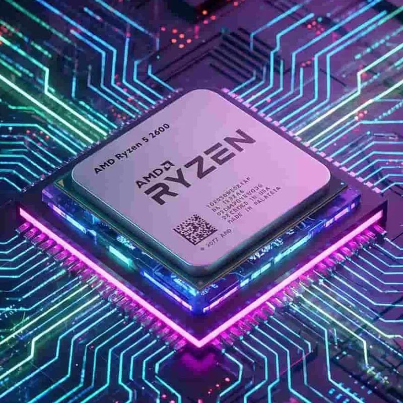 Processeur de bureau AMD Ryzen 5 2600 R5 2600, socket AM4, compatible avec les cartes mères A320 B350 B450 X470 B550 X570, 6 cœurs, 12 threads