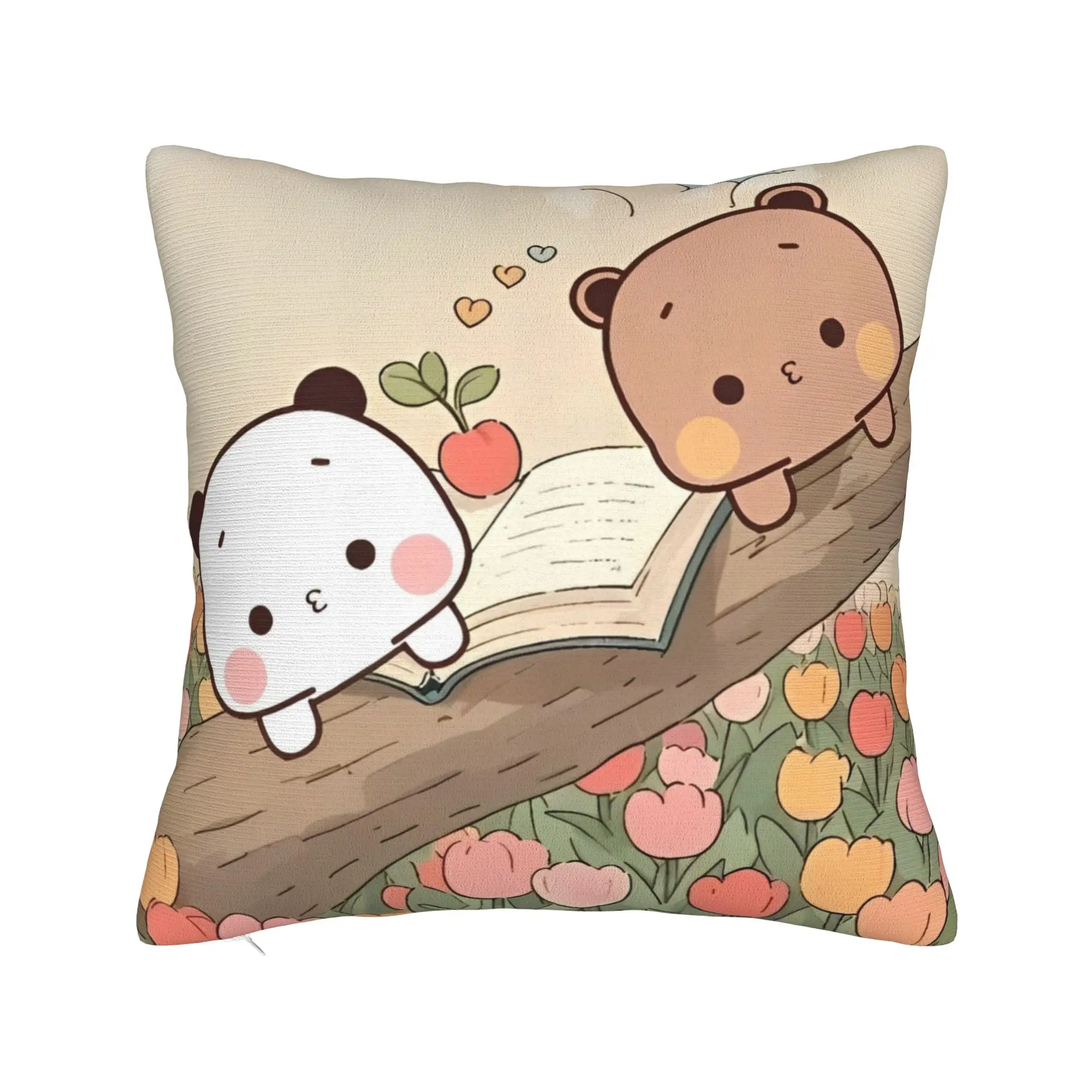 Bubu and Dudu Series Pillow Case  Cute Funny Pillow Cover Square Pillowcases For Sofa Home Decor