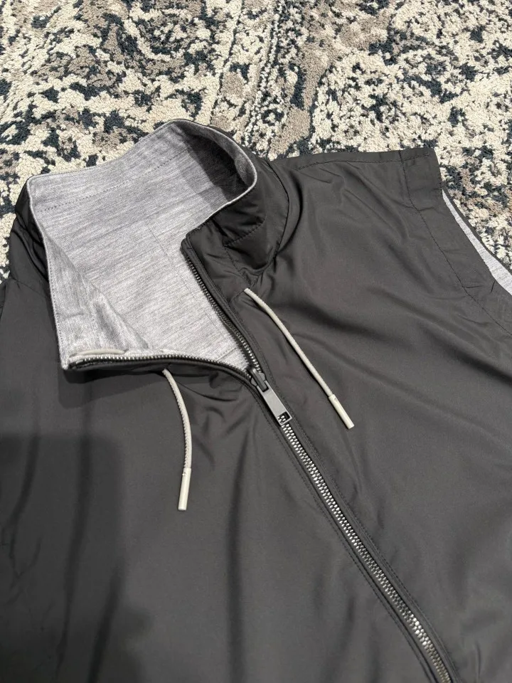 ZEG Mens Old Money Style 2026 New Wool Blend Reversible Stand Collar Drawstring Waterproof Windproof Sleeveless Vest Waistcoat