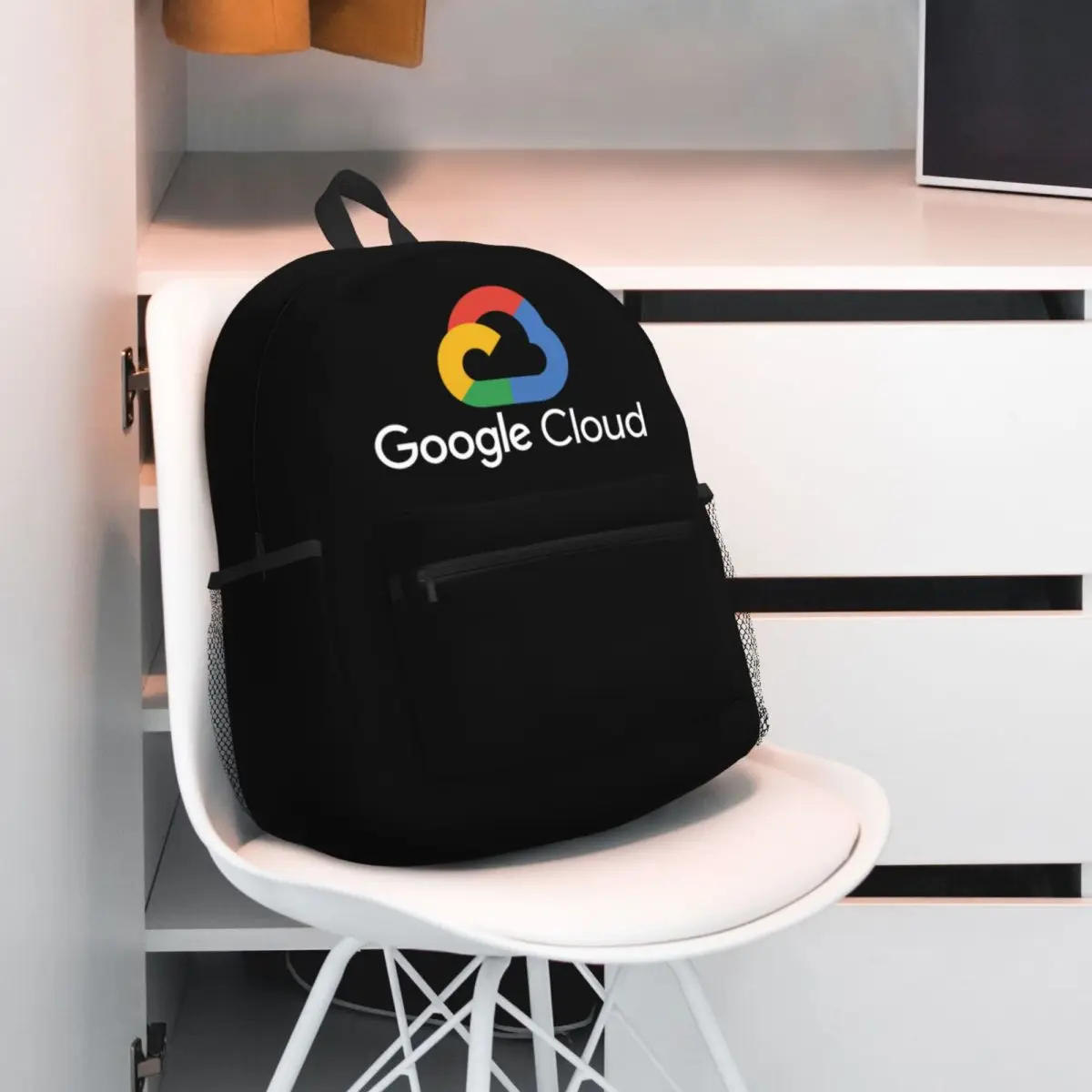 Google Cloud Casual Mochila, Saco De Armazenamento Simples, De Volta Para A Escola, Material De Escritório, Papelaria Bonito