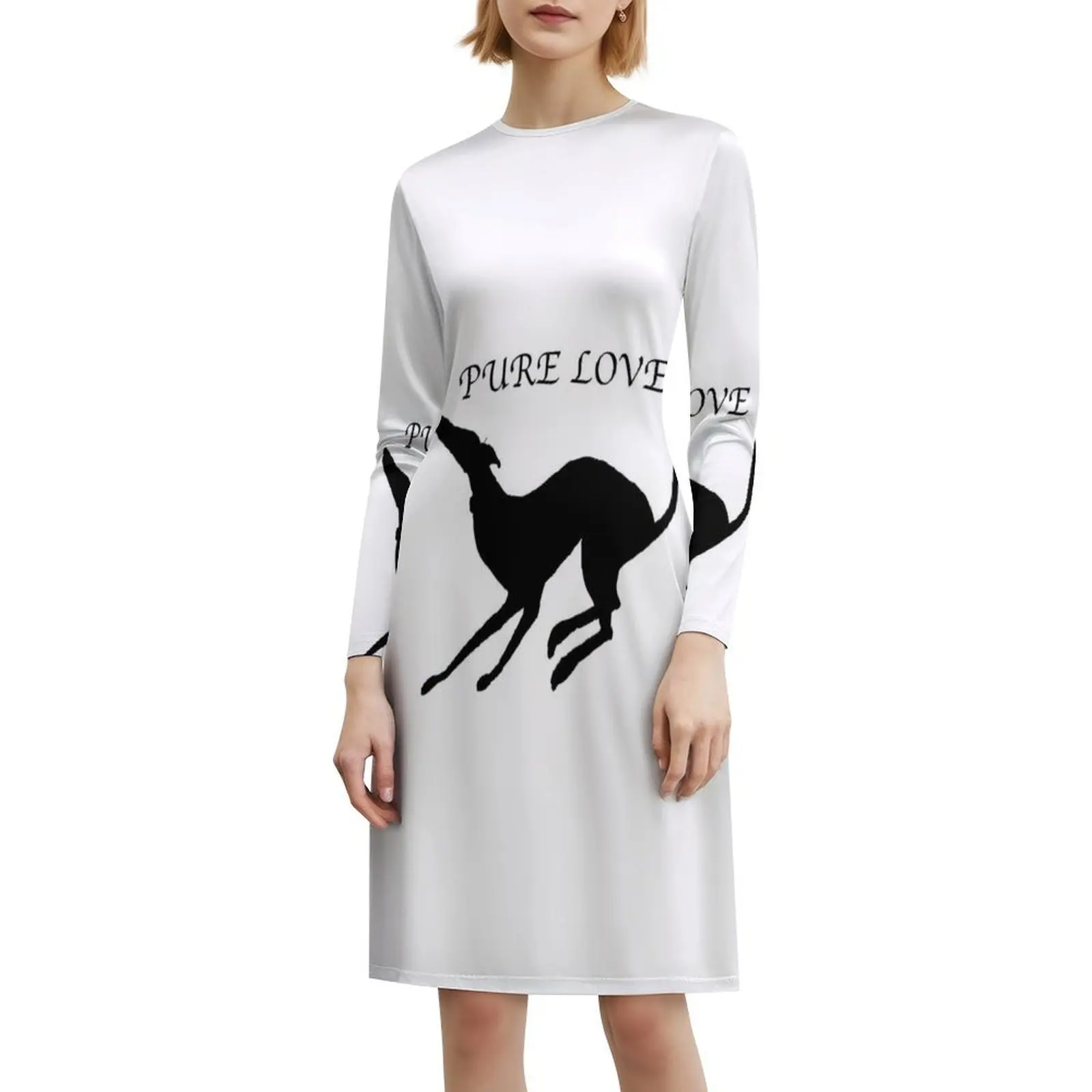 فستان السلوقي G707 على الطراز الكوري للنساء فستان كاجوال أنيق للحفلات أو الارتداء اليومي عيون تبدو السلوقي الوبت مان الأفضل