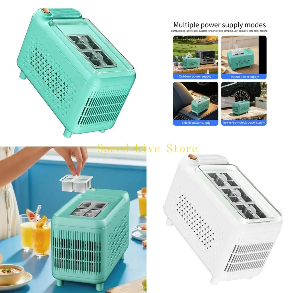 547C Travel Drink Ice Maker for Vehicle Stops, Counters and Camping Meals