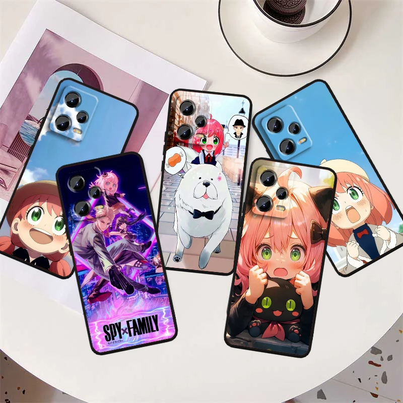 SPY X FAMILY Movie Comic Anime For Xiaomi Redmi Note 13 12R 12 12S Turbo 11 11T 11S 10 10S Pro Plus 5G Black Funda Phone Case