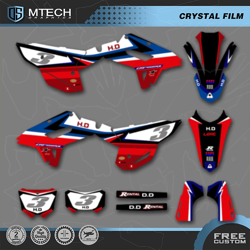 

DSMTECH for HONDA CRF250RX 2022 2023 2024 CRF450RX 2024 2023 2022 2021 Motorcycle Graphics Background Decals Stickers Kits 008