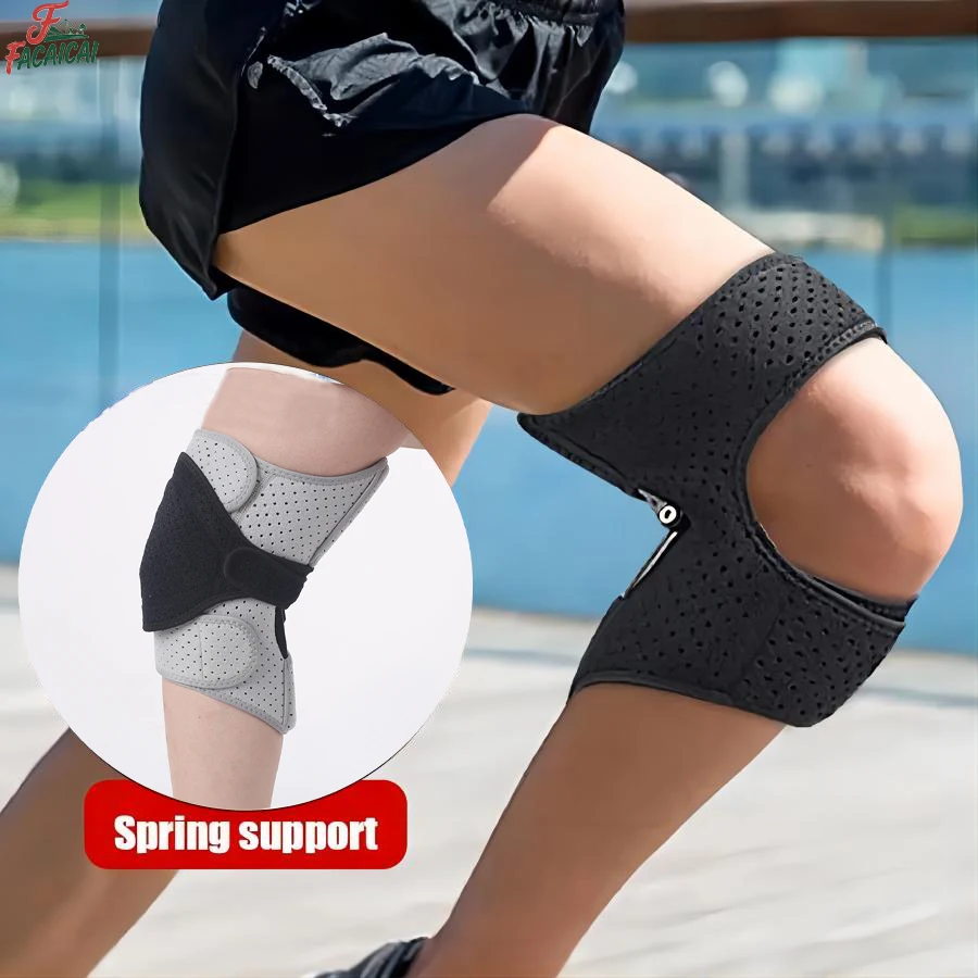 

Breathable Mesh Knee Support Brace with Powerful Rebound Springs,Hook&Loop Closure For Running,Cycling & Hiking