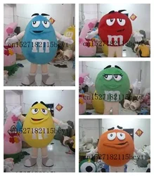Cut M Beans Mascot Costume Cartoon Cosplay Chocolate  Mascotte Character Fancy Dress Carnival Christmas Celebration Advertise
