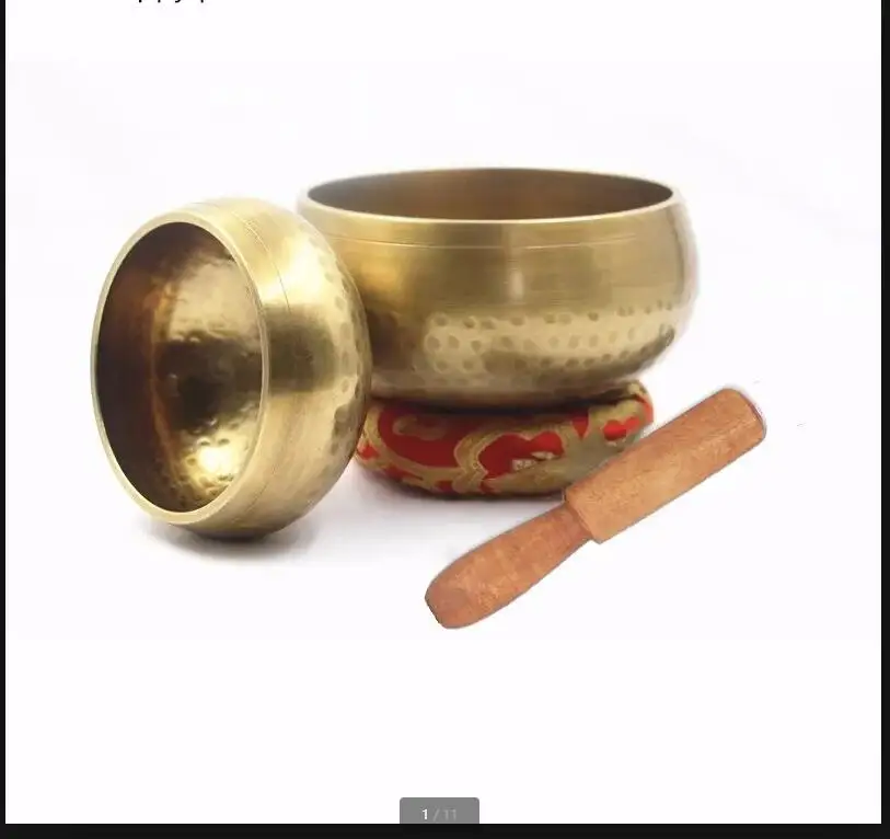 Nepal handmade Buddha Tibet bowl bowl ritual music therapy copper chime copper Tibetan Singing Bowl Buddhist practice device