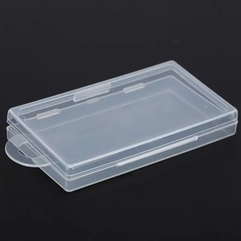 Hot Selling Small Parts Thin Transparent Collapsible Plastic Boxes Small Jewelry Storage Packaging Box 11.5*6.1*1.3cm