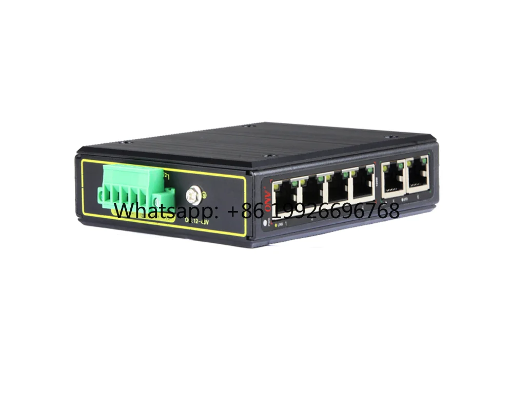 switch-ethernet-industriale-a-6-porte-con-poe-e-qos-robusto-ip40-ampio-intervallo-di-temperatura-per-alimentazione-ferroviaria-e-ambienti-difficili