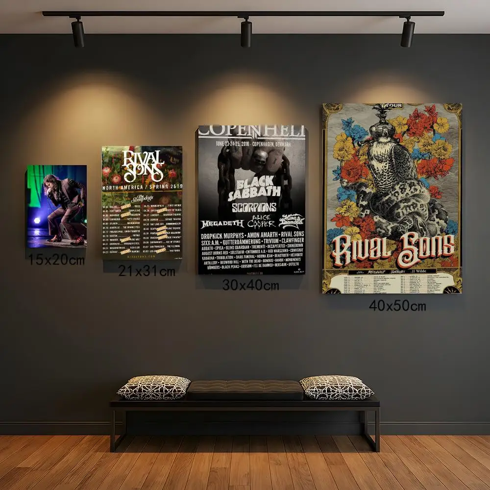 band R-Rival Sons-S Poster Self Adhesive Wall Decor for Modern Home Cafe Office and Bar