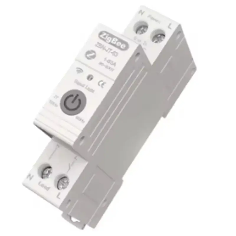 AT02-Tuya Smart Circuit Breaker With Reclosing Timer Energy Meter KWH Monitor Overload Protect For Alexa