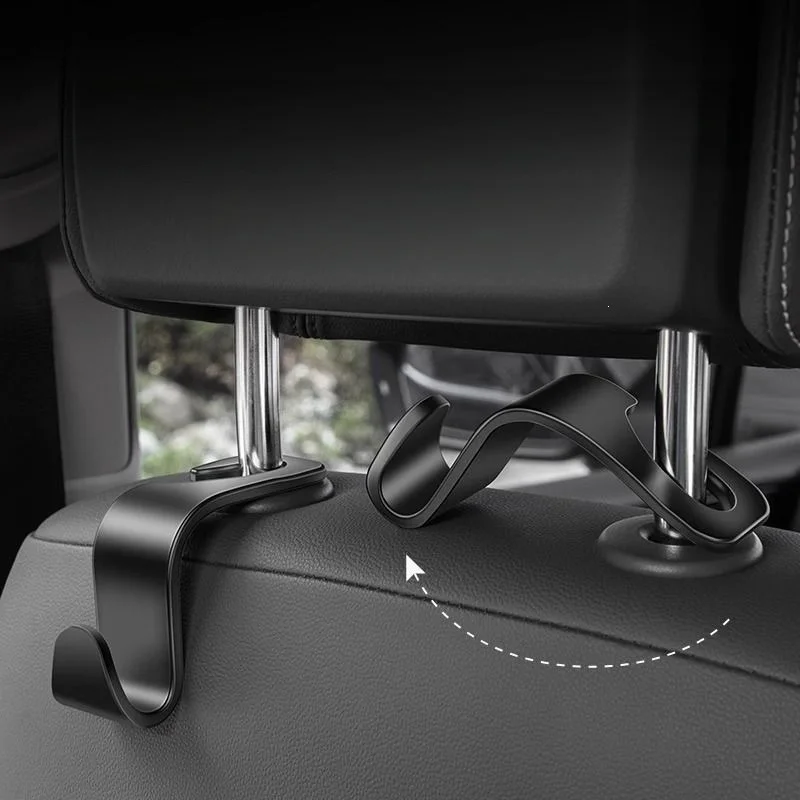 1/2/4pcs Automobile Seat Back Hidden Hook Bags Hooks Car Clips Front Seat Headrest Organizer Holder  Auto Storage Fastener