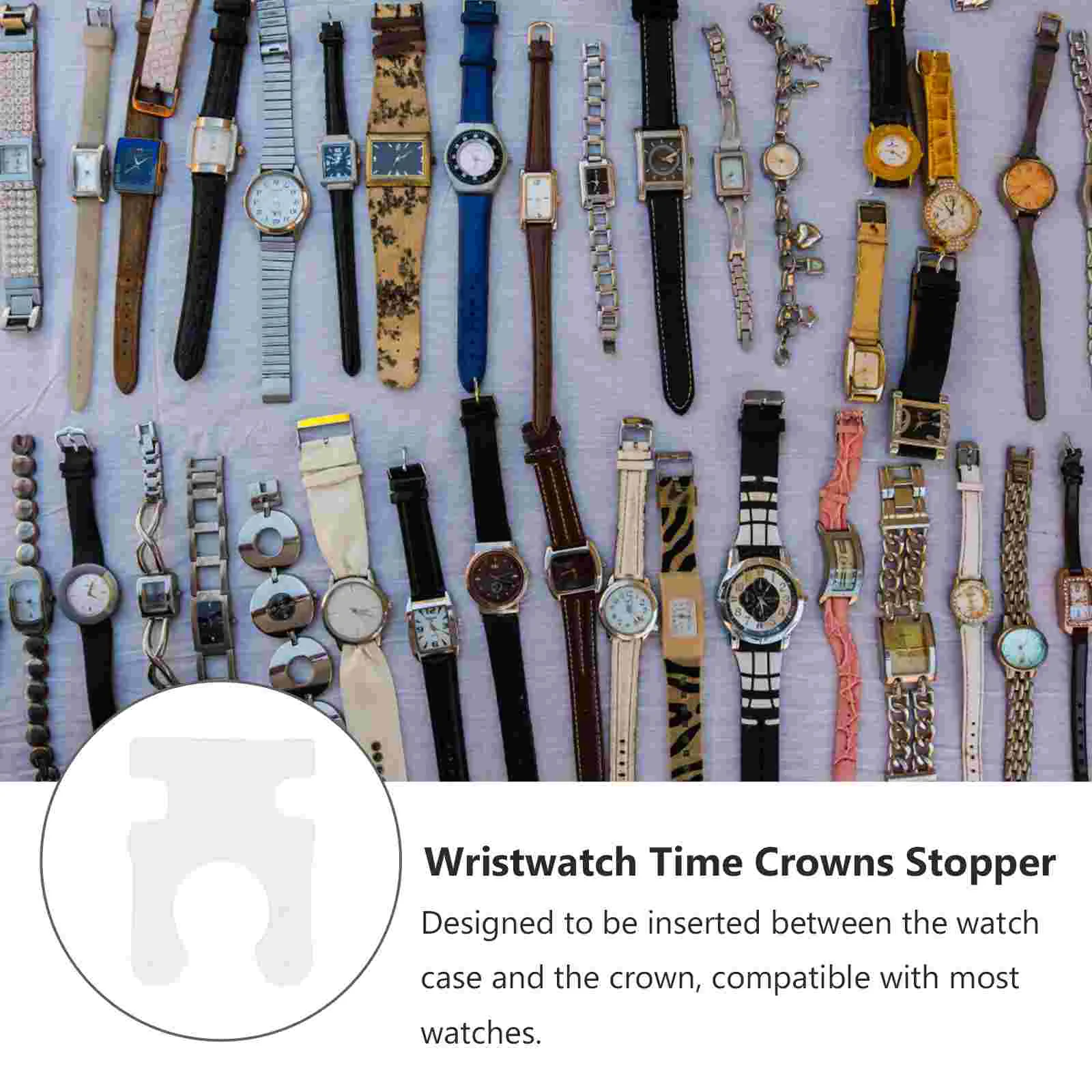 1PC Plastic Life Time Crowns Stopper Repairing Tool Watch Crown Fitting Tool Watch Maintenance Accessory