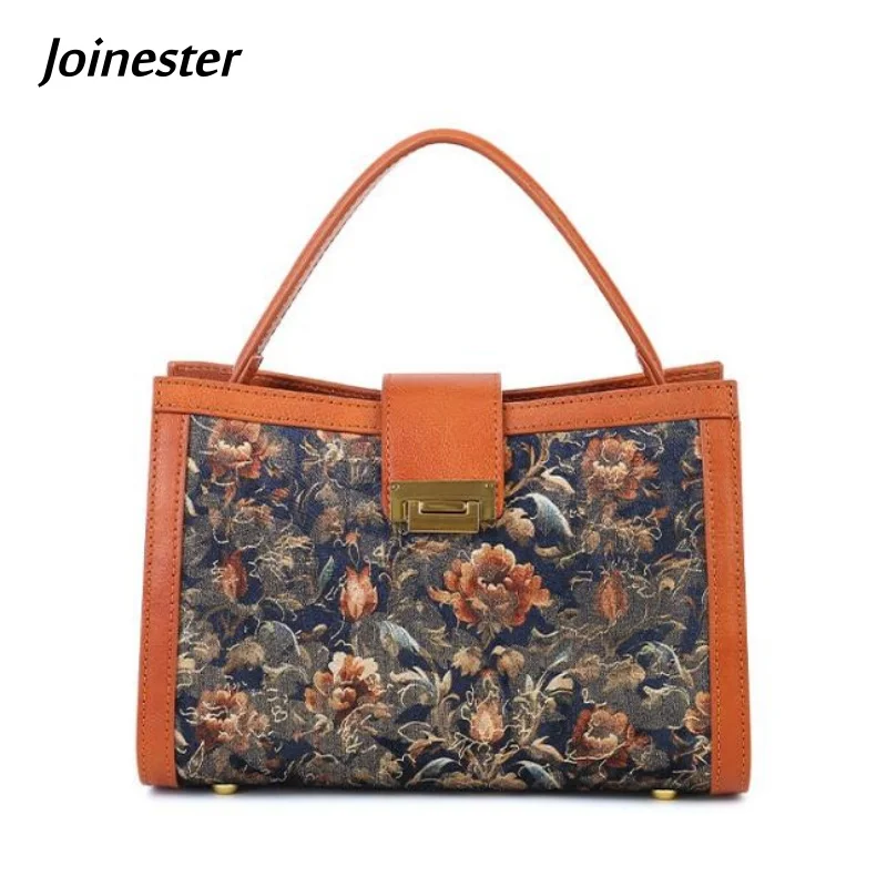 Hand-painted Embroidered Vintage Handbag for Ladies Versatile Leisure Tote Bag Fashion Crossbody Bags