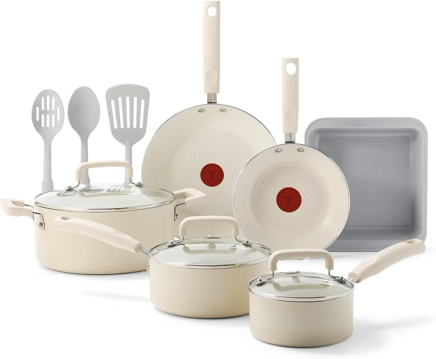 Signature Nonstick 12 Piece Cookware Set, Oven Safe Up to 350°F, Dishwasher Safe, Pots and Pans Set, Includes Frying Pans