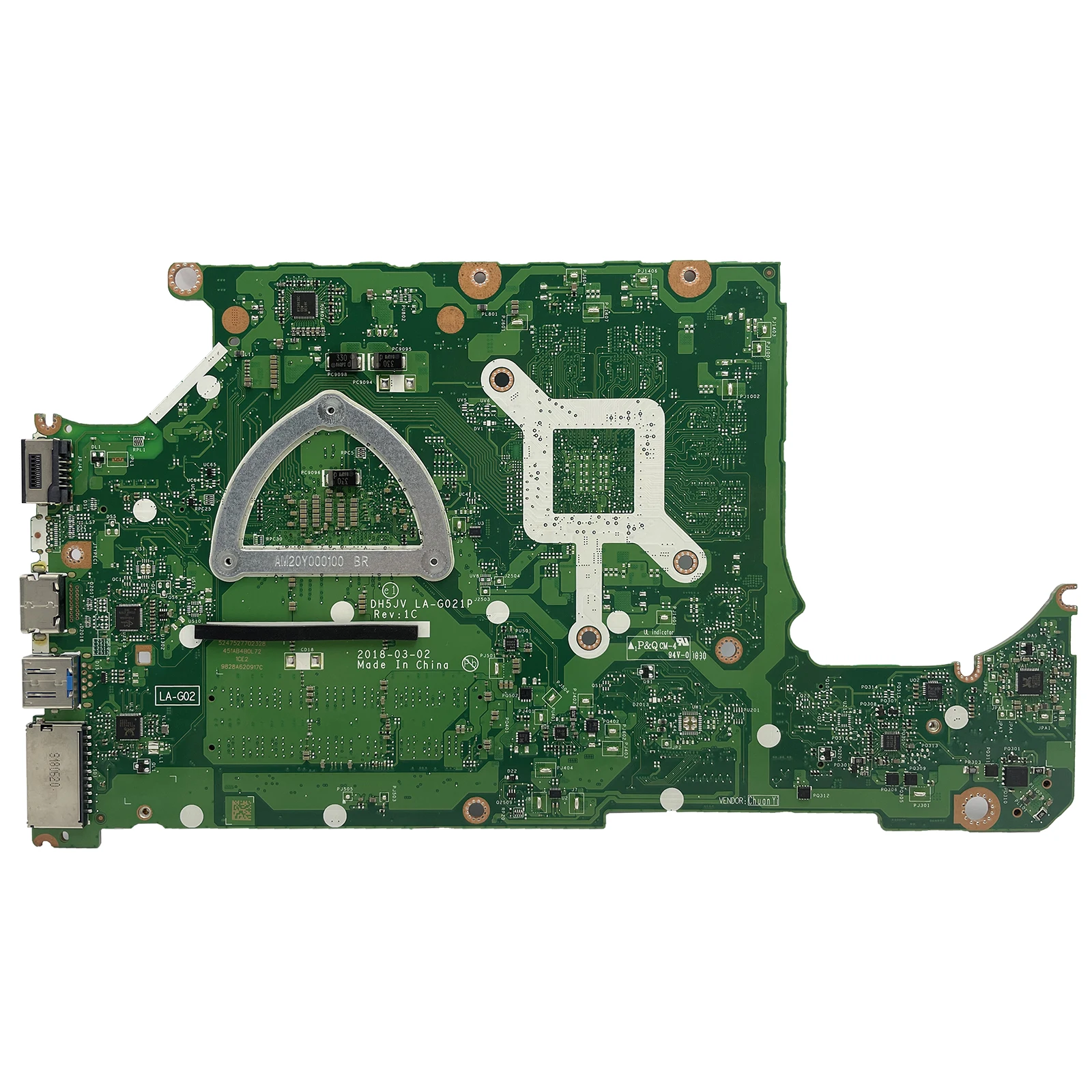 Placa-mãe portátil para Acer Aspire, DH5JV LA-G021P Mainboard, AN515-42, A315-41G, UMA com R5-2500 CPU, NBQ3R11001, NB.Q3R11.002