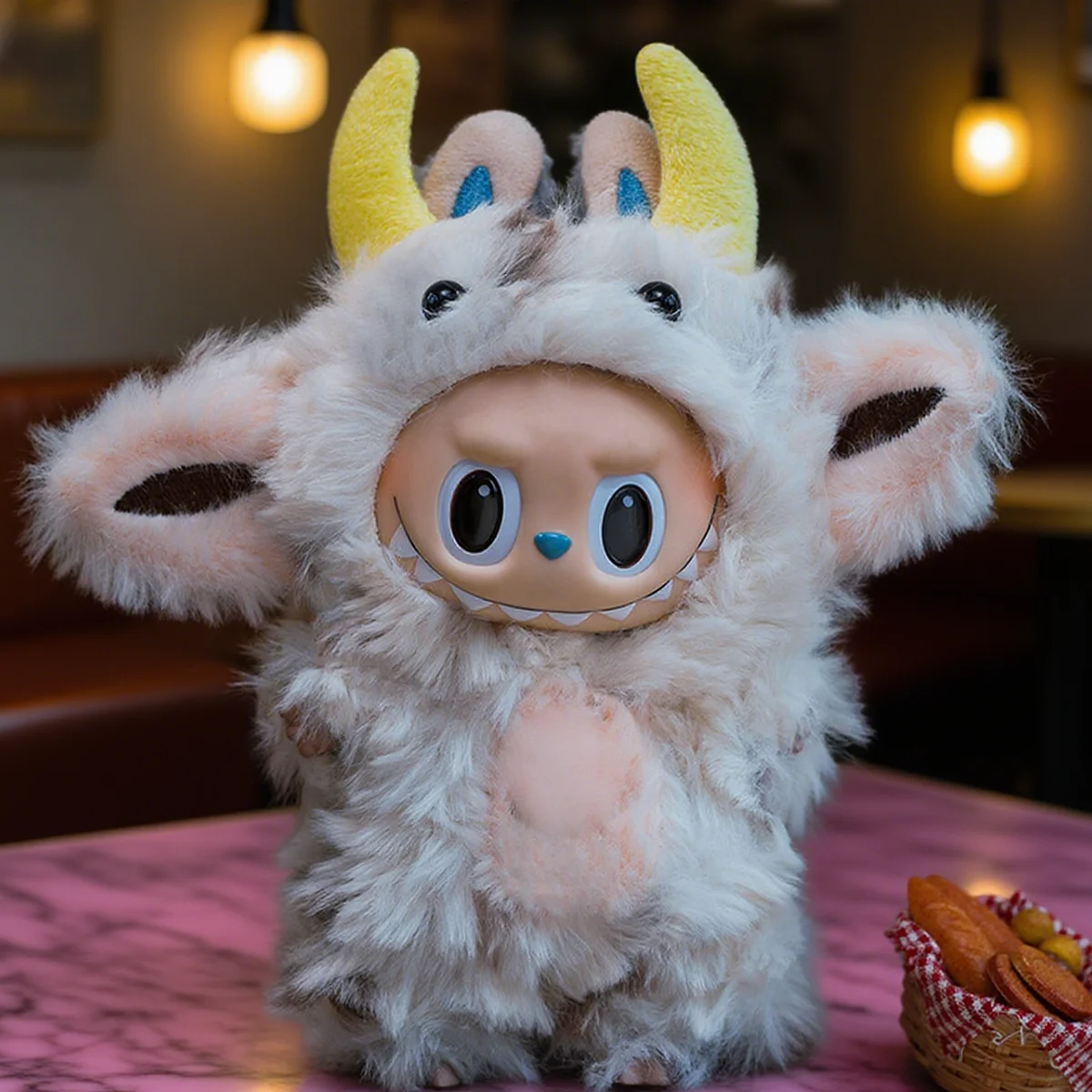 ملابس قطيفة لطيفة على شكل حيوان من أجل إكسسوارات الملابس الكرتونية من Labubu، هدايا الملابس البديلة