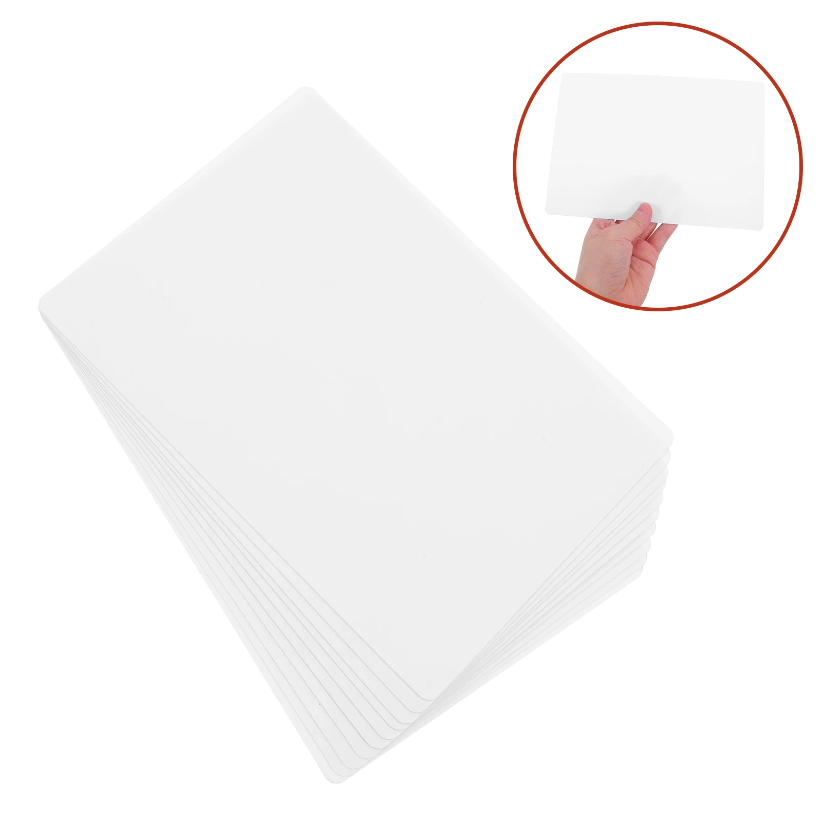 

10 Pcs Erasable Whiteboard Dry Erase for Display Boards Pvc Diy Blank Writing Office