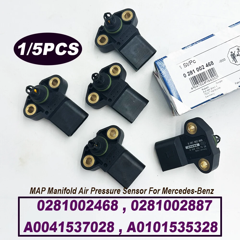 Capteur de pression absolue du collecteur, A00415ino 028, A0101535328, 0281002468, Benz ACTROS, ATEGO, AXOR 0281002887, 281002468, MAP, 1 pièce, 5 pièces