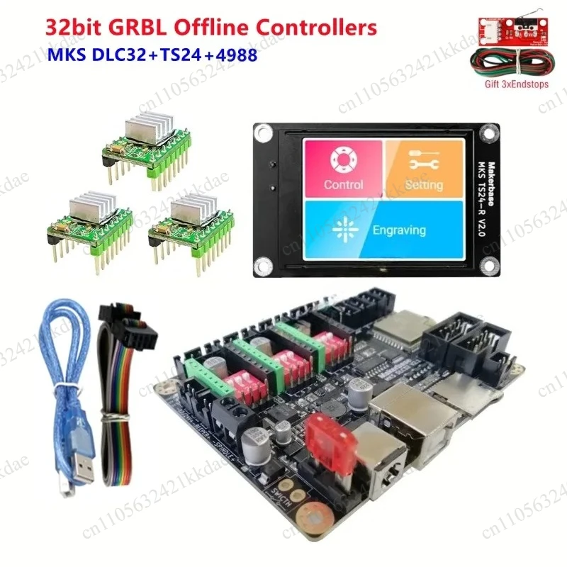 MKS DLC32 32Bit GRBL Control Card TS24-R Touch Screen CNC Offline Controller For CNC3018 PRO 3020 MAX