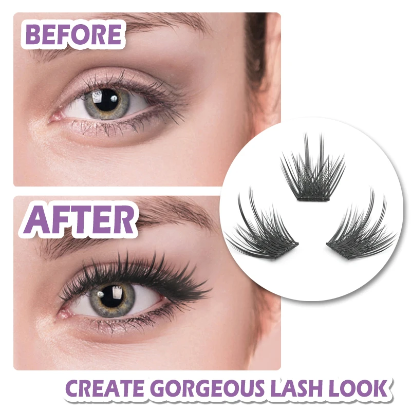 FinyDreamy DIY Cluster Lashes Mink Russian Premade Volume Fluffy False Segmented Eyelashes Extension Make-up for Women Supplier