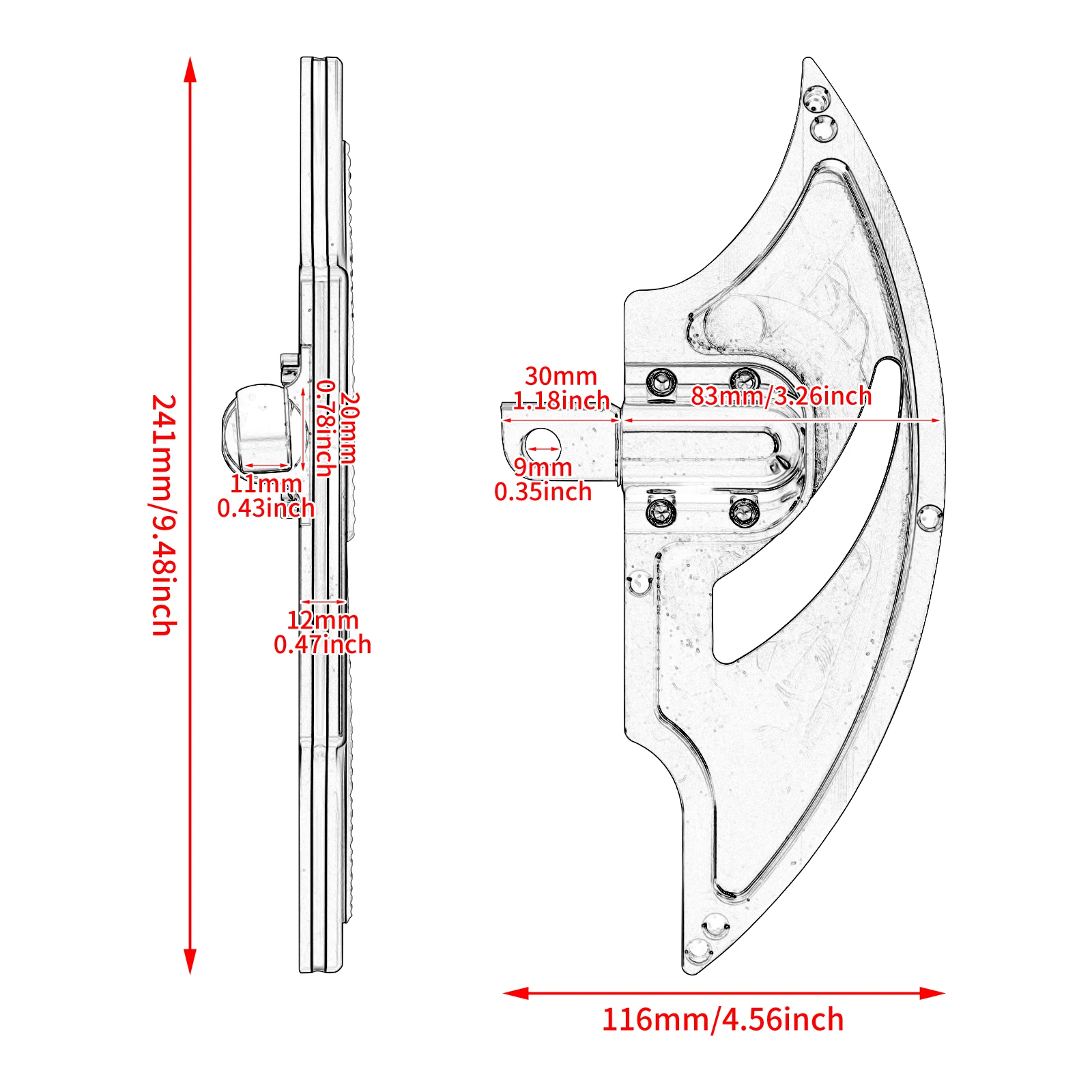 Motorcycle Floorboards Foot Pegs Footrest Footboard Black/Chrome For Harley Touring Road Glide FLHX Dyna Fatbob Sportster XL