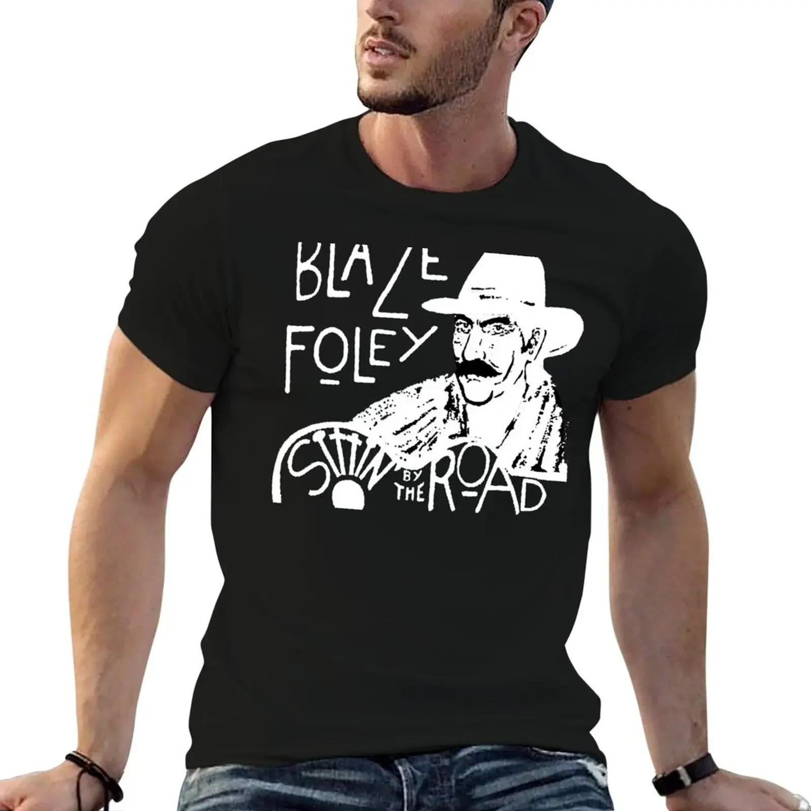 Blaze Foley - Sittin By The Road T-Shirt korean fashion shirts graphic tee anime stuff oversized graphic tee Men's t shirts