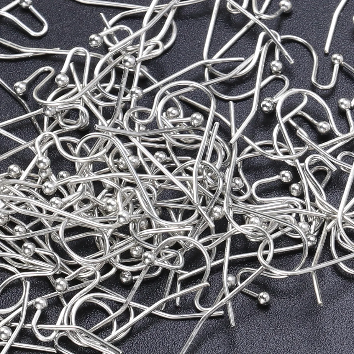 

100Pcs Silver Earring Hooks Lightweight Ear Wire Hooks Spring Ball Jewelry Findings Handmade DIY Accessories for Earrings Making