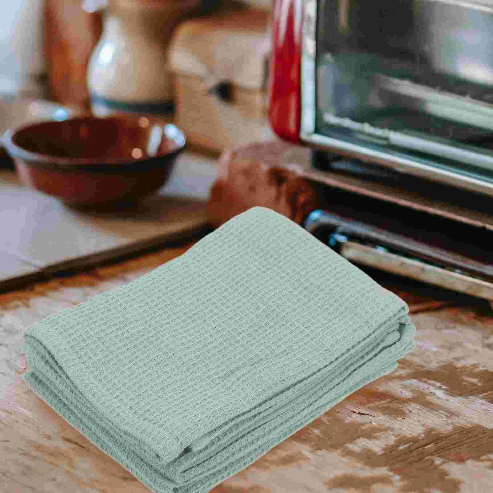 4 Pcs Dishcloth Towel Bathroom Scouring Tea Towels Green Washing Rags Cutlery Cloths Kitchen Clean Household Cleaning Wipes